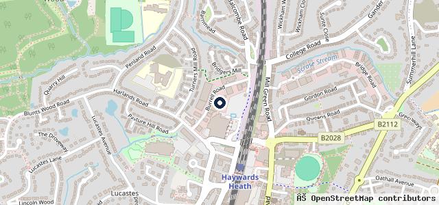 Map showing the location of Browns Garage