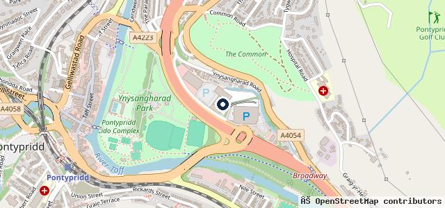 Map showing the location of Halfords Autocentres | Pontypridd