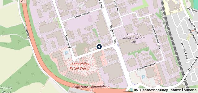Map showing the location of Halfords Autocentre