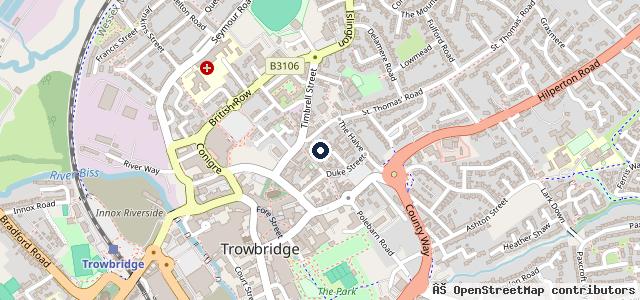 Map showing the location of Harrings MOT Centre