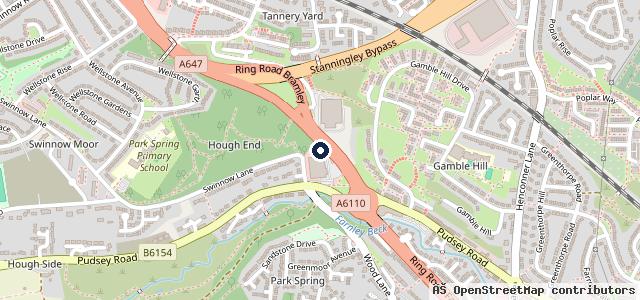 Map showing the location of IN'n'OUT Autocentres Leeds