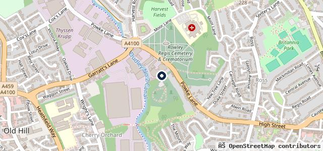 Map showing the location of J H M Mot & Service Station
