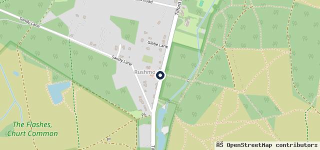 Map showing the location of Rushmoor Motor Company