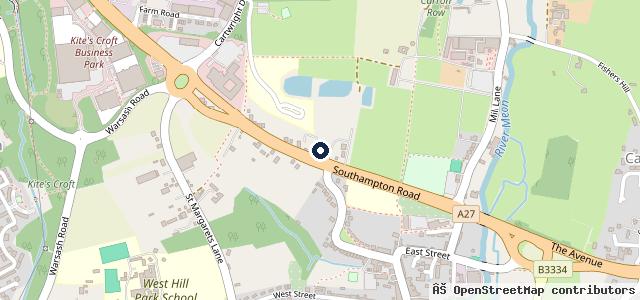 Map showing the location of Priory Garage