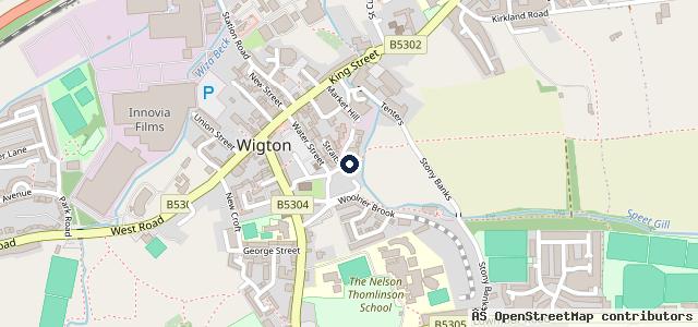 Map showing the location of Brookside Garage