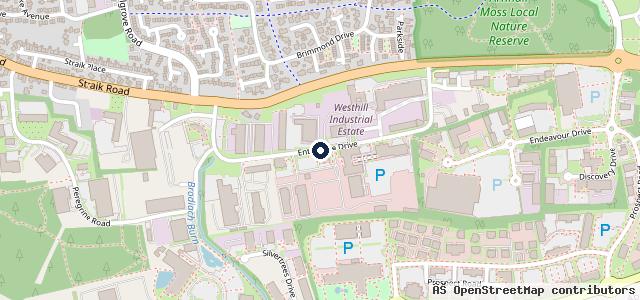 Map showing the location of Kinnons Garage, Westhill