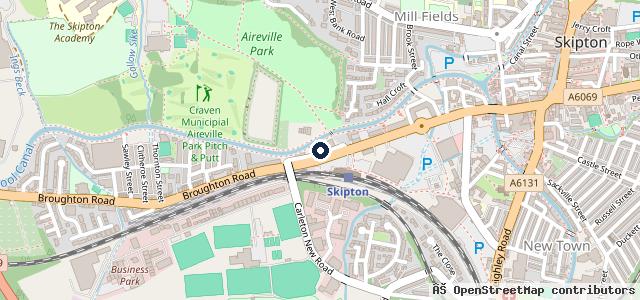 Map showing the location of Kwik Fit - Skipton