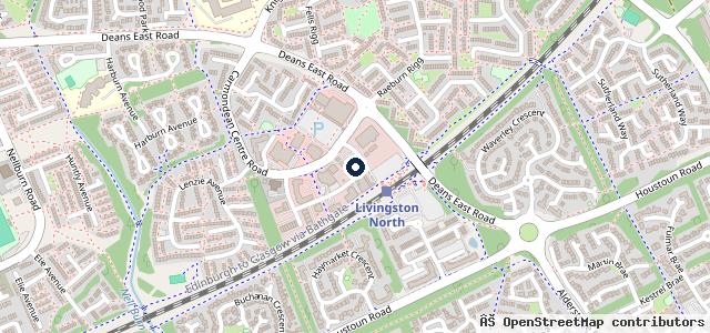 Map showing the location of Kwik Fit Plus - Livingston