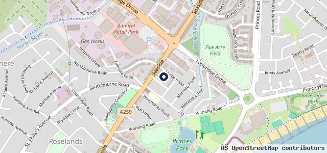 Map showing the location of Fort Lane Garage
