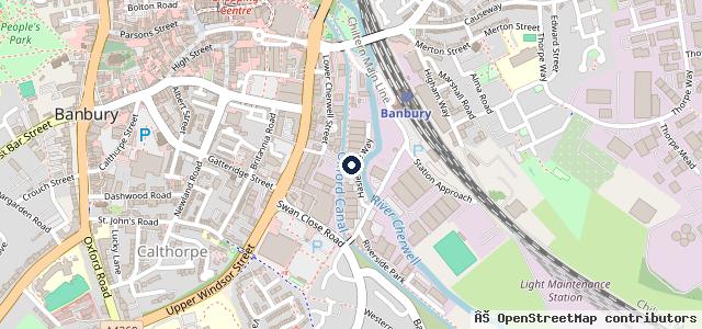Map showing the location of Listers Volkswagen Service Centre Banbury