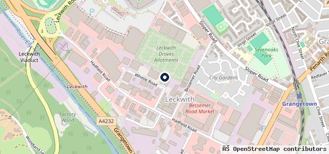 Map showing the location of Lloyds MOT Centre