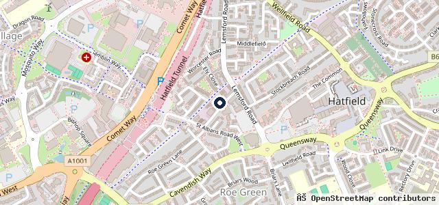 Map showing the location of Brian Robson Coachworks Hatfield