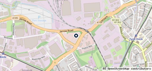 Map showing the location of Lookers Ford South Shields