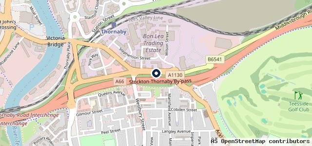 Map showing the location of Lookers Volkswagen Van Centre Teesside