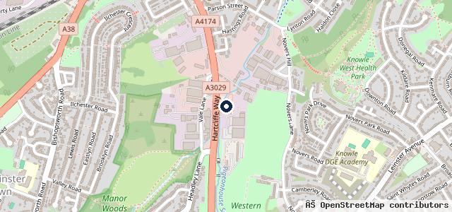 Map showing the location of Luckwell Garage
