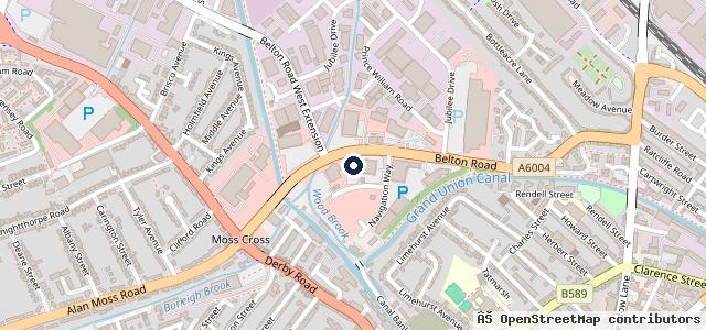 Map showing the location of Sandicliffe Used Cars Loughborough