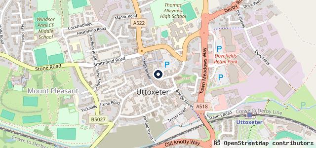 Map showing the location of Maltings Garage