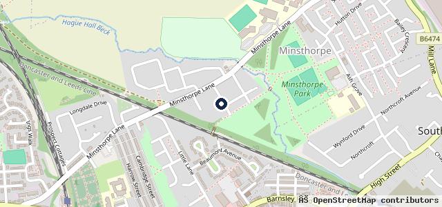 Map showing the location of Minsthorpe