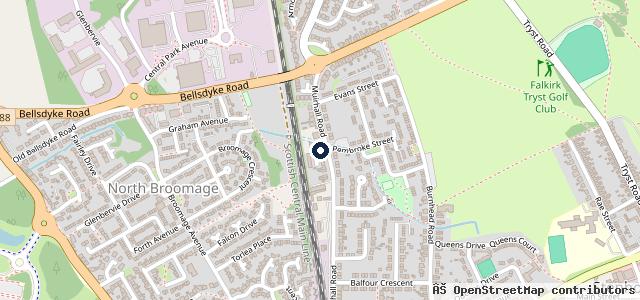 Map showing the location of Muirhall Motors