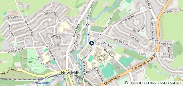 Map showing the location of New Mills Service Centre Ltd