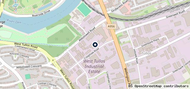 Map showing the location of John Clark Škoda Aberdeen