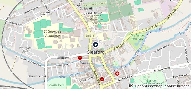 Map showing the location of Sleaford FORD | Sleaford