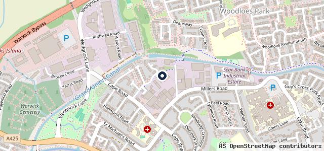 Map showing the location of Autotech Warwick Ltd