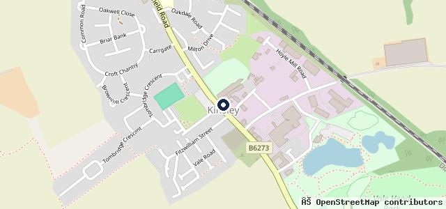 Map showing the location of Kinsley Tyres