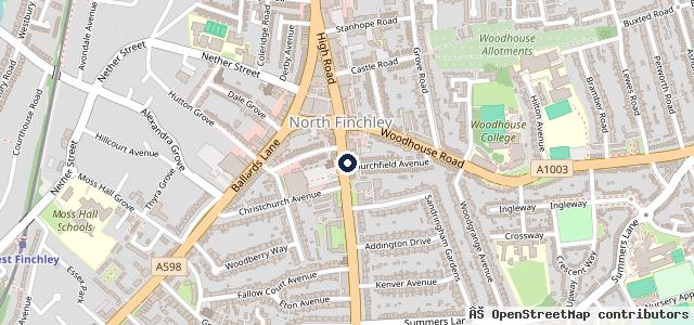 Map showing the location of Pars Motors Finchley LTD