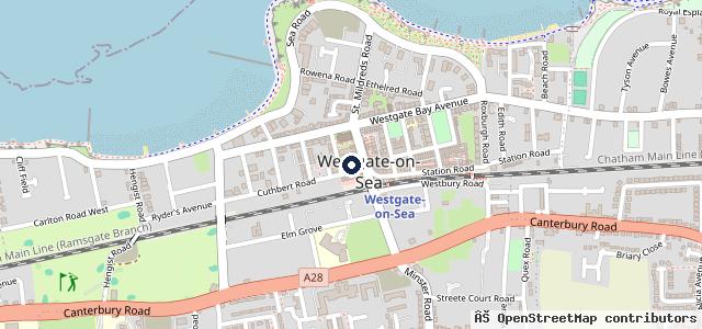 Map showing the location of J.Peacocks of westgate