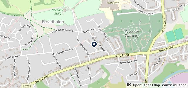 Map showing the location of Pentagon Oldham Chadderton Way | Vauxhall and Motability