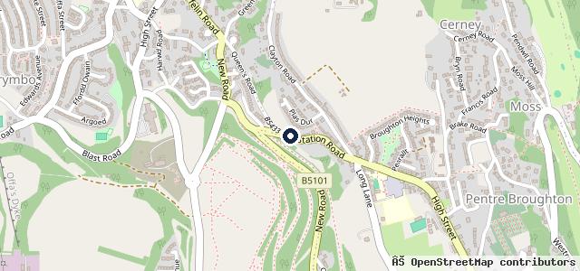 Map showing the location of Queens Cross Garage