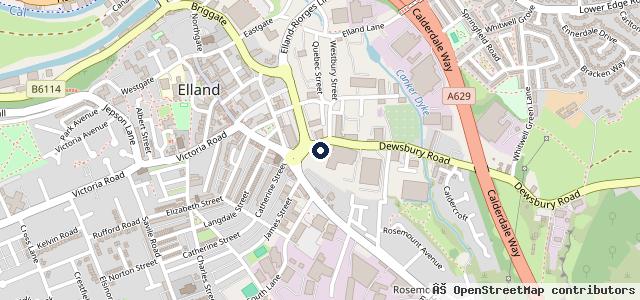 Map showing the location of Ringroad Jeep elland yorkshire and evesham worcestershire