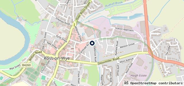 Map showing the location of Ross-on-Wye MOT Centre