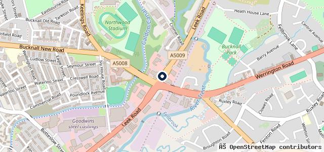 Map showing the location of Rushton Garage