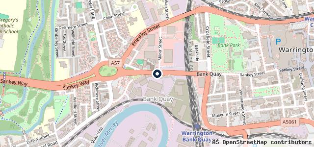 Map showing the location of Sankey Bridge Autos