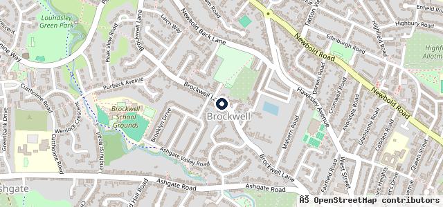 Map showing the location of Brockwell Service Station