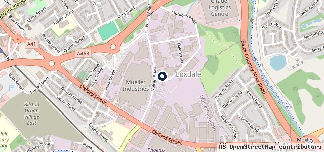 Map showing the location of 2 Vulcan Rd