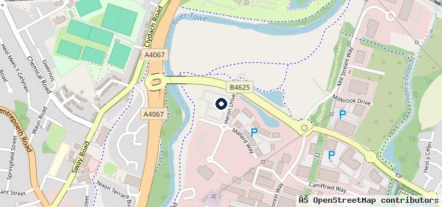 Map showing the location of Sinclair Land Rover Swansea