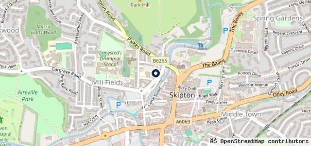 Map showing the location of Skipton Auto Services