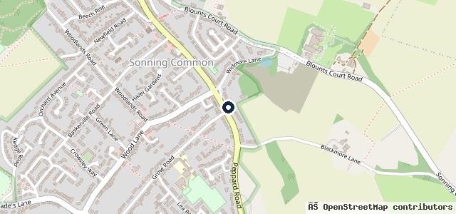 Map showing the location of Sonning Common Garages