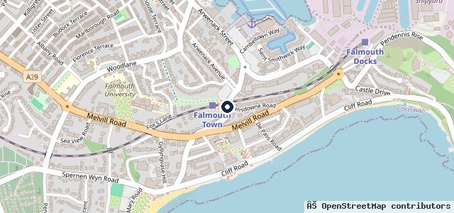 Map showing the location of The Dell Garage