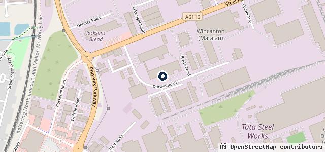 Map showing the location of The Garage Of Corby