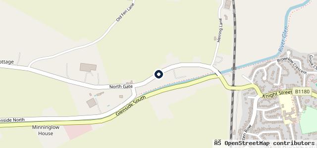 Map showing the location of Tomblins Garage
