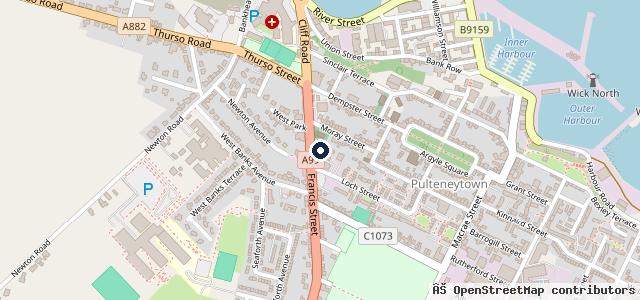 Map showing the location of Richard's Garage