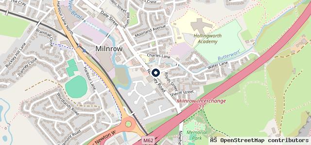 Map showing the location of Waggon Garage