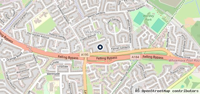 Map showing the location of Wardley Mot Centre