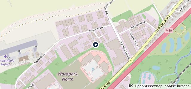 Map showing the location of Wardpark MOT Centre