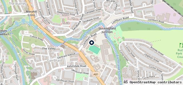 Map showing the location of Maryhill MOT Centre