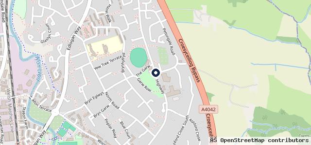 Map showing the location of Woodland Road Service Station